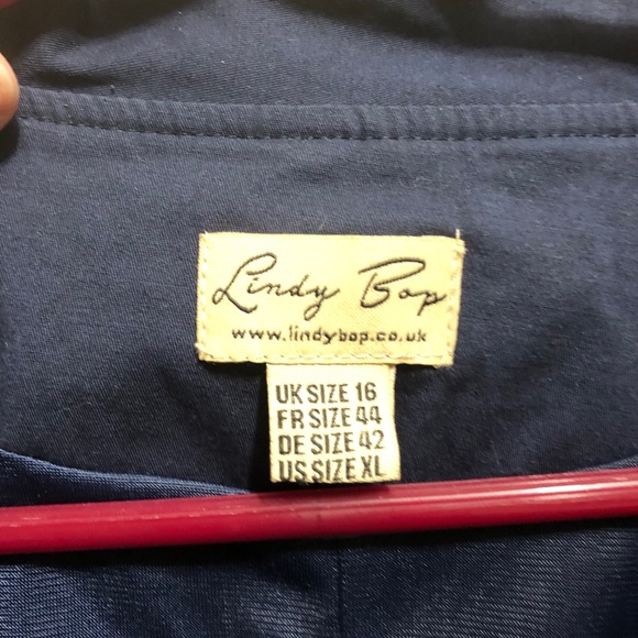 Navy Asian inspired Lindy Bop Dress - Picture 4 of 7